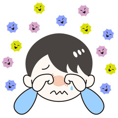 男の子　風邪　ウイルス　症状　発熱　苦しい