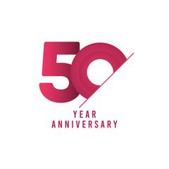 Fototapeta premium 50 Years Anniversary Celebration Vector Template Design Illustration
