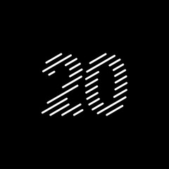 20 Years Anniversary Celebration Vector Template Design Illustration