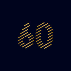 60 Years Anniversary Celebration Vector Template Design Illustration