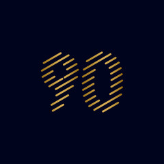 90 Years Anniversary Celebration Vector Template Design Illustration