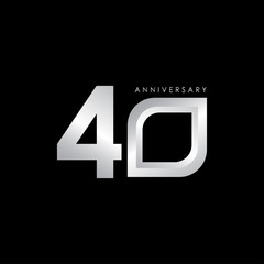 Obraz premium 40 Years Anniversary Celebration Vector Template Design Illustration