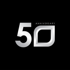 50 Years Anniversary Celebration Vector Template Design Illustration