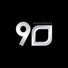 90 Years Anniversary Celebration Vector Template Design Illustration