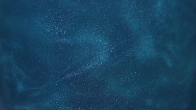 Rheoscopic fluid. Beautiful movement of particles in a liquid. Fantastic patterns and shapes. 50 fps
