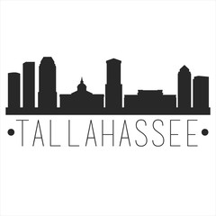 Fototapeta premium Tallahassee Florida. City Skyline. Silhouette City. Design Vector. Famous Monuments.