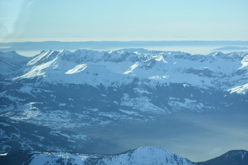 Fototapeta na wymiar landscape winter mountain range