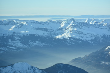 landscape of mountain snow