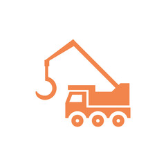 Isolated crane truck vector design