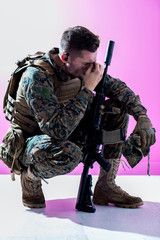 soldier with problems