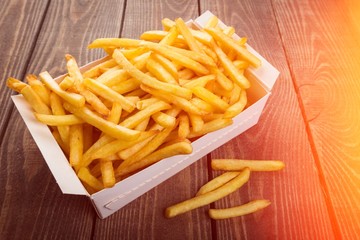 A homemade pile of appetizing french fries