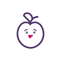 Kawaii apple cartoon vector design