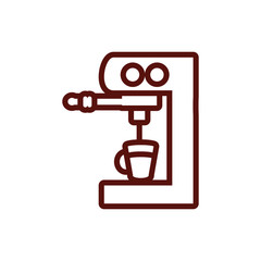 Isolated coffee cup and machine vector design