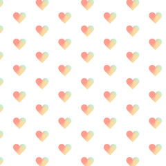 pastel heart shaped romantic  seamless pattern, cute and sweet