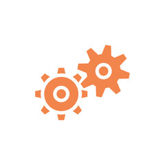 Isolated metal gears vector design