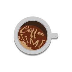 Coffee time. Lettering isolated on white background. Eps10. RGB Global colo