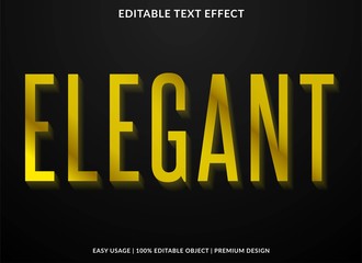 elengat text effect template with golden type style and luxury concept use for exclusive sign and logotype 