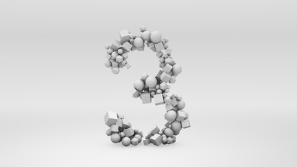 Number Tree formed with geometric shapes