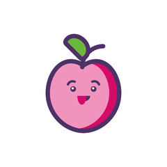 Kawaii apple cartoon vector design