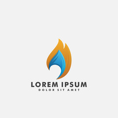 Fire Logo Design vector, Flame icon logotype