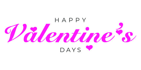 happy valentine's days lettering