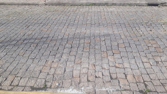 old cobblestone pavement