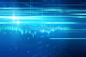 blue geometric  shape abstract technology background