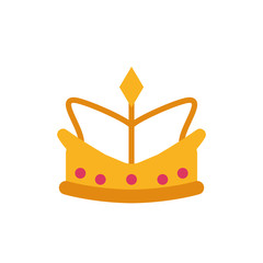 Isolated queen pink and gold crown vector design