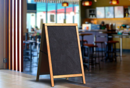 Restaurant sidewalk chalkboard sign board stand