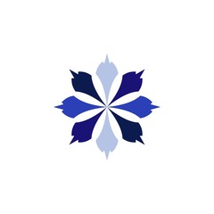 Abstract Flower logo design vector