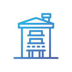 Isolated house with window and door vector design