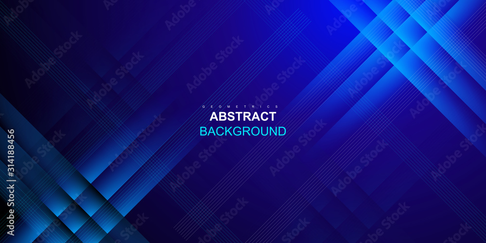 Wall mural Abstract digital dark blue banner background