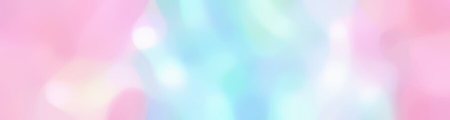 unfocused horizontal background with pastel pink, pale turquoise and lavender colors and space for text or image