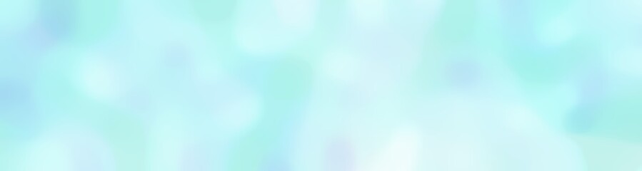 blurred horizontal background bokeh graphic with pale turquoise, light cyan and alice blue colors and space for text or image