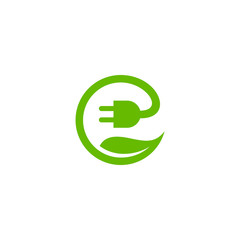 leaf electric logo design