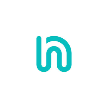 Letter NH initial logo design