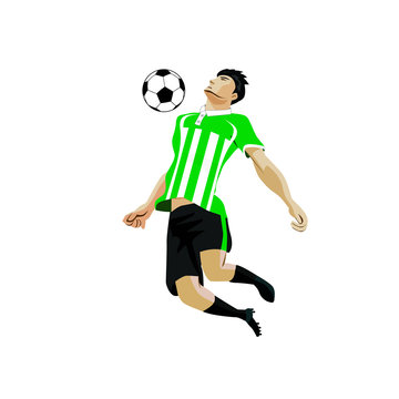 Goalkeeper, footballer, vector image, - vector, blue background