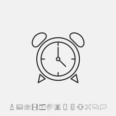 alarm clock icon vector illustration for website and graphic design