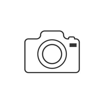 camera icon vector solid grey