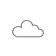 cloud icon vector solid grey