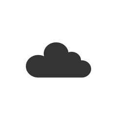 cloud icon vector solid grey