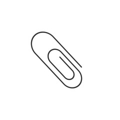 paper clip icon vector solid grey