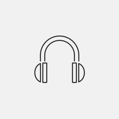 headphones music icon vector illustration for website and graphic design