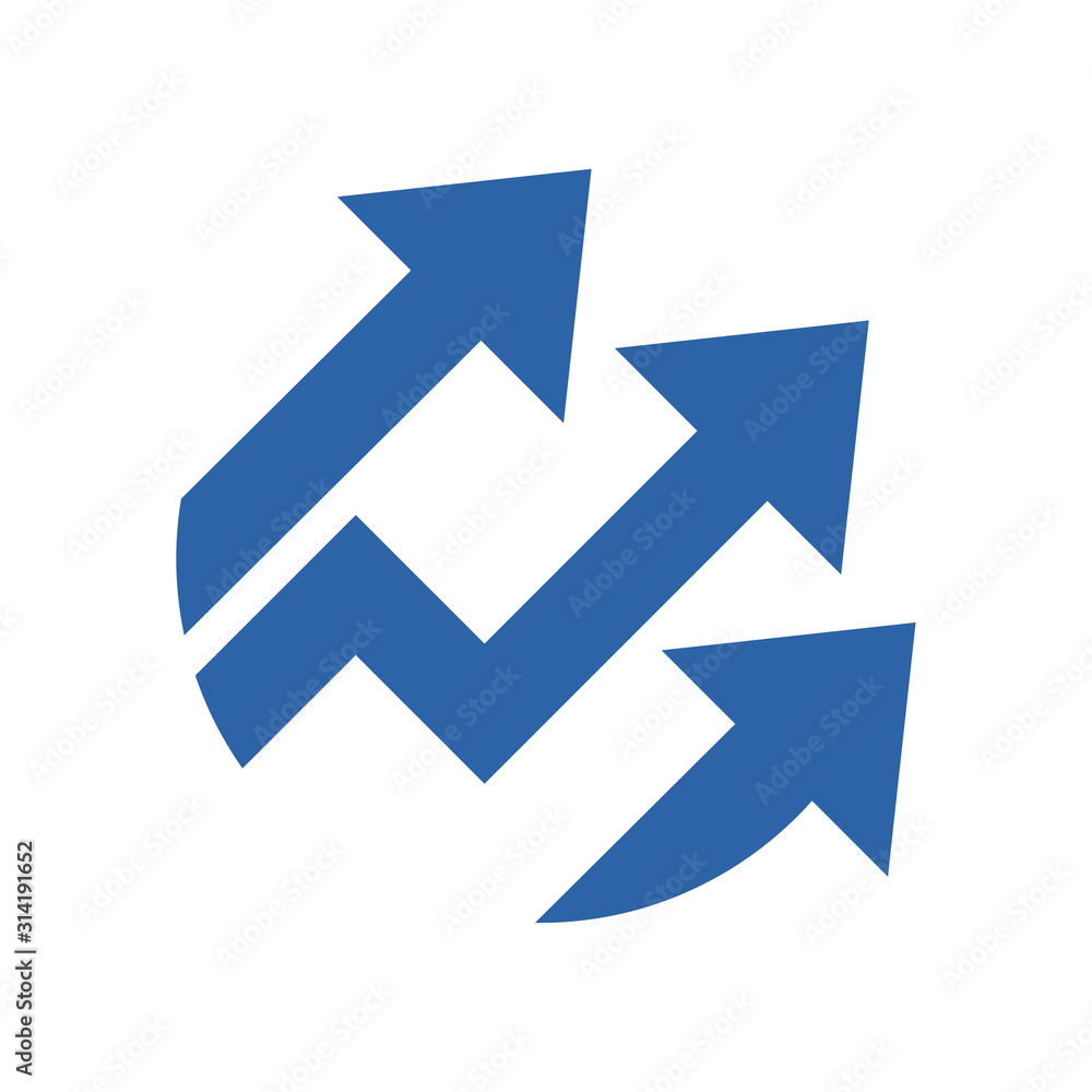 Poster isolated increase arrows vector design