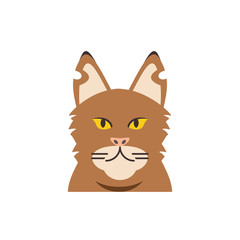 Cute brown cat cartoon vector design