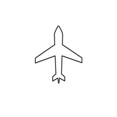 plane icon vector solid grey