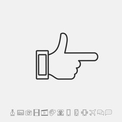hand pointing icon vector illustration for website and graphic design