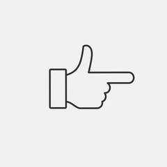 hand pointing icon vector illustration for website and graphic design