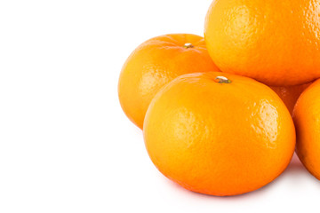 closeup orange on white background fruit agriculture food isolated