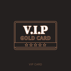 Golden and platinum VIP card template. Brown and white color with outline concept.